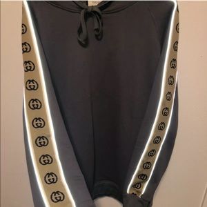 Interlocking GG GUCCI Hoodie L Gray Men Size Large